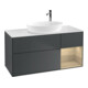 V&B Meuble sous lavabo Finion 120 cm, blanc mat, rangement ouvert, miroir avec éclairage-1