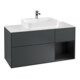 V&B Meuble sous lavabo Finion 120 cm, blanc mat, rangement robinetterie, modèle blanc mat laqué-1