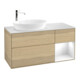 V&B Meuble sous lavabo Finion 120 cm, blanc mat, réglette lumineuse blanche laquée, Oa ven-1