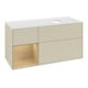V&B Meuble sous-lavabo Finion 120 cm, blanc mat, régulateur Oa ven, gris clair mat Lac-4