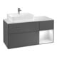 V&B Meuble sous lavabo Finion 120 cm, blanc mat, rouge olivier mat, gris mat laqué-1