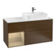 V&B Meuble sous lavabo Finion 120 cm, blanc, réglette gauche, ven. murale-1