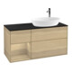 V&B Meuble sous lavabo Finion 120 cm, bleu clair, avec tiroirs, avec tiroirs-1