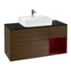 V&B Meuble sous-lavabo Finion 120 cm, bleu, droite, noyer veneer-1