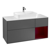 V&B Meuble sous lavabo Finion 120 cm, éclairage mural, anthracite-1