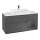 V&B Meuble sous-lavabo Finion 120 cm, éclairage mural, anthracite-1