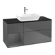 V&B Meuble sous lavabo Finion 120 cm, éclairage mural, anthracite m-1