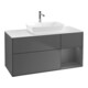 V&B Meuble sous lavabo Finion 120 cm, éclairage mural, anthracite m-1