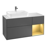 V&B Meuble sous-lavabo Finion 120 cm, éclairage mural, anthracite m