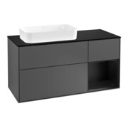 V&B Meuble sous-lavabo Finion 120 cm, éclairage mural, anthracite m