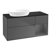 V&B Meuble sous-lavabo Finion 120 cm, éclairage mural, anthracite m