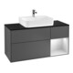 V&B Meuble sous-lavabo Finion 120 cm, éclairage mural, anthracite mat-1