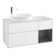 V&B Meuble sous lavabo Finion 120 cm, éclairage mural, blanc brillant Lacquer-1