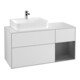 V&B Meuble sous lavabo Finion 120 cm, éclairage mural, blanc laqué-1