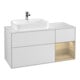 V&B Meuble sous lavabo Finion 120 cm, éclairage mural, blanc laqué-1