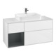 V&B Meuble sous-lavabo Finion 120 cm, éclairage mural, blanc laqué-1