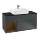 V&B Meuble sous lavabo Finion 120 cm, éclairage mural, blanc mat avec laque-1