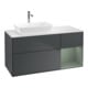 V&B Meuble sous lavabo Finion 120 cm, éclairage mural, blanc mat, bois naturel mat laqué, bois moyen brillant laqué-1