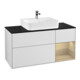 V&B Meuble sous lavabo Finion 120 cm, éclairage mural, blanc mat laqué-1