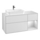 V&B Meuble sous-lavabo Finion 120 cm, éclairage mural, laqué blanc, laqué blanc-1