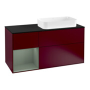 V&B Meuble sous lavabo Finion 120 cm, éclairage mural, Pl b m, Reg li Oli. m Lac, Peo m