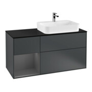 V&B Meuble sous lavabo Finion 120 cm, éclairage mural, pl b m, rg l a m, md bl. m Lac