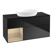 V&B Meuble sous-lavabo Finion 120 cm, éclairage mural, Pl bleu m, Reg Oa ven, bleu m Lac