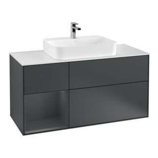 V&B Meuble sous lavabo Finion 120 cm, éclairage mural, Pl w m, Rg l md b m La, md b m La