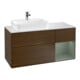 V&B Meuble sous lavabo Finion 120 cm, éclairage mural, placage chêne huilé, laqué, noyer veinée-1