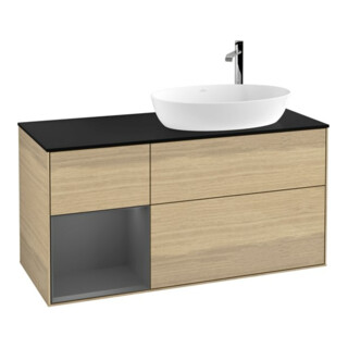 V&B Meuble sous lavabo Finion 120 cm, Pl b m, Anthracite mat, laqué, Oa ven