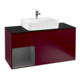 V&B Meuble sous lavabo Finion 120 cm, Pl b m, Étagère g, Anthracite m, Peo m-1