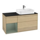V&B Meuble sous lavabo Finion 120 cm, Pl b m, Étagère gauche, Huilé mat, Laqué, Oa ven-1