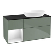 V&B Meuble sous lavabo Finion 120 cm, Pl b m, Reg bl. m Lac, Oli. m Lac