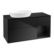 V&B Meuble sous lavabo Finion 120 cm, Pl b m, Reg bla m Lac, bla m Lac