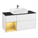 V&B Meuble sous lavabo Finion 120 cm, Pl b m, Rég li gol m, blanc brillant Lac-1