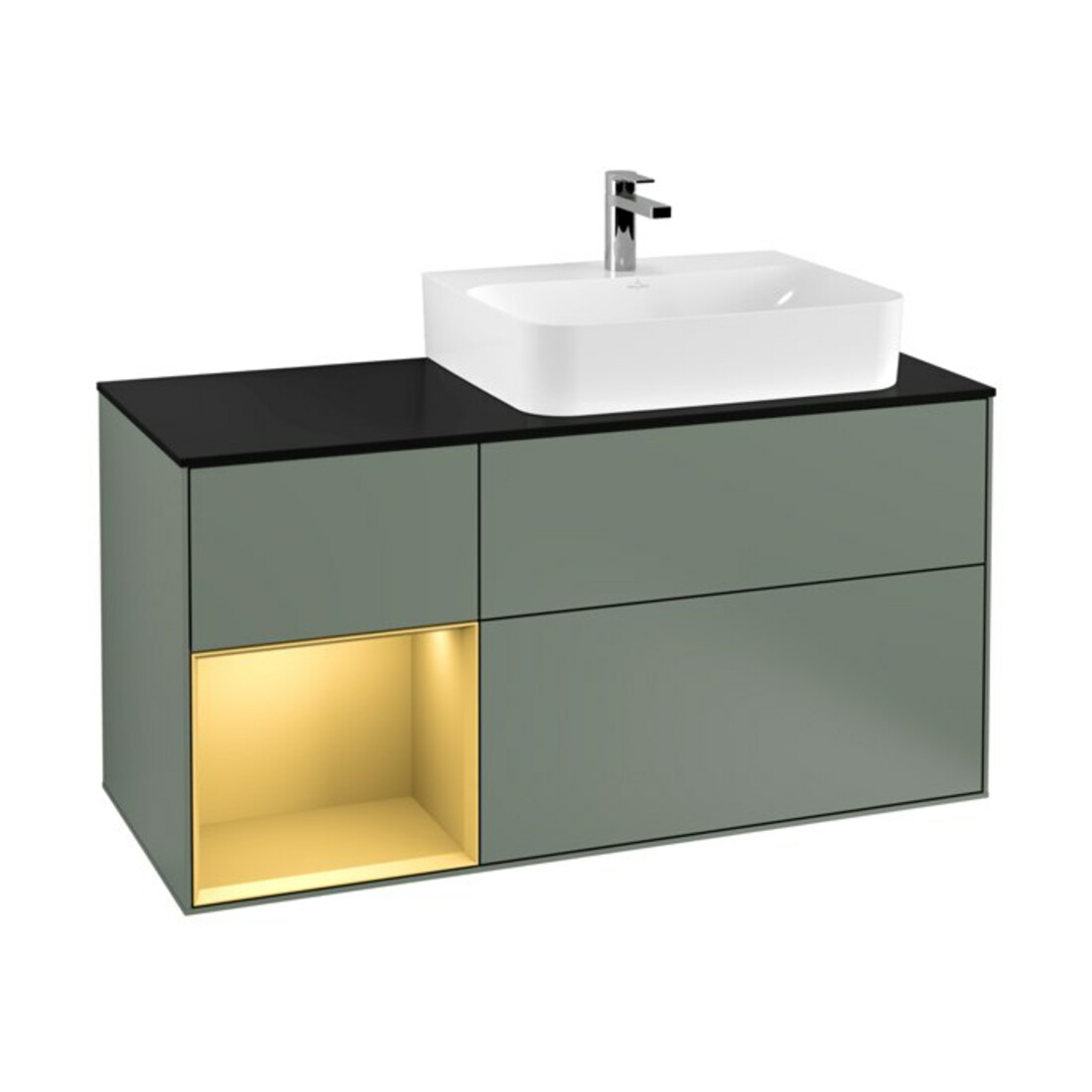 V&B Meuble sous lavabo Finion 120 cm, Pl b m, Reg li gol m, Oli. m Lac