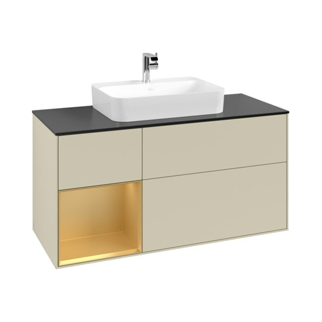 V&B Meuble sous lavabo Finion 120 cm, Pl b m, Reg li gol m, si Gr m Lac