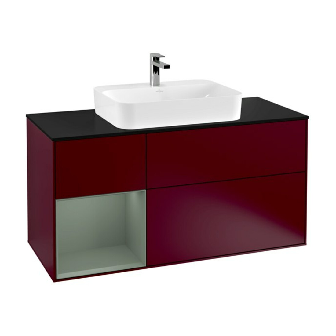 V&B Meuble sous lavabo Finion 120 cm, Pl b m, Reg li Oli. m Lac, Peo m