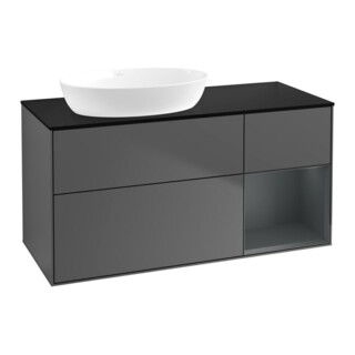 V&B Meuble sous-lavabo Finion 120 cm, Pl b m, Reg md m Lac, Anthrac. m