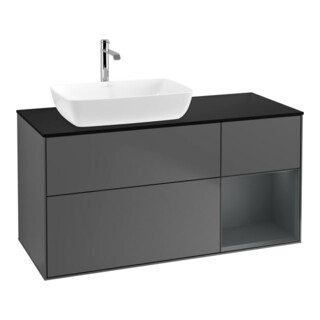 V&B Meuble sous-lavabo Finion 120 cm, Pl b m, Reg md m Lac, Anthrac. m