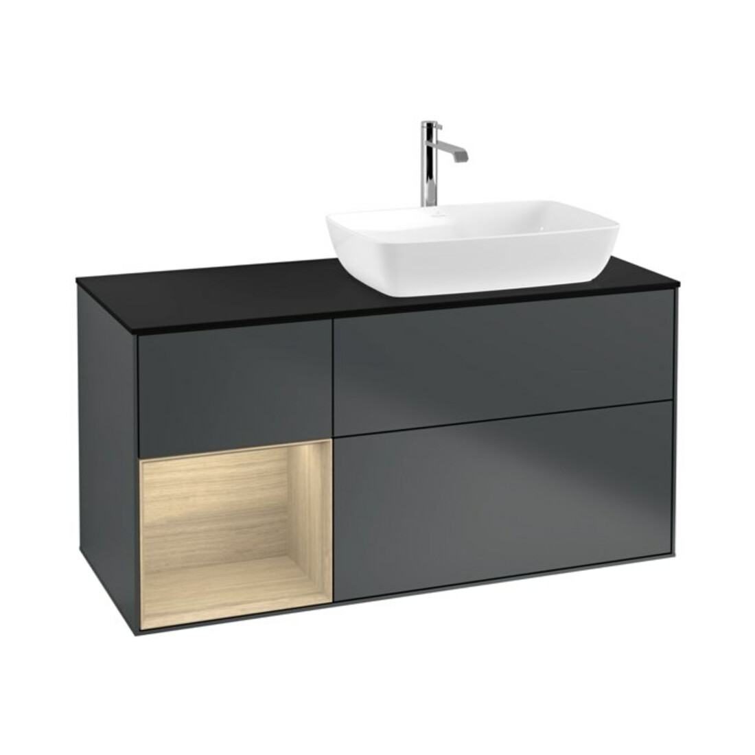 V&B Meuble sous lavabo Finion 120 cm, Pl b m, Reg Oa ven, md bl. m Lac