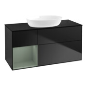 V&B Meuble sous-lavabo Finion 120 cm, Pl b m, Rég Oli. m Lac, bleu m Lac-1