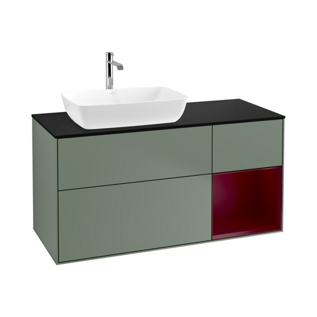 V&B Meuble sous lavabo Finion 120 cm, Pl b m, Reg Peo m Lac, Oli. m Lac