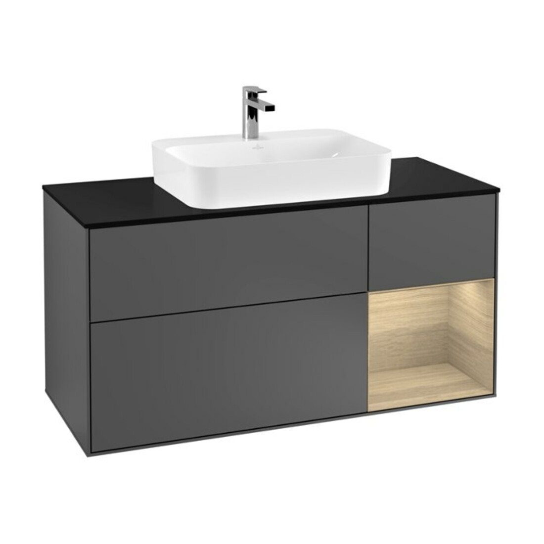 V&B Meuble sous lavabo Finion 120 cm, Pl b m, Reg re Oa ven, Anthrac. m