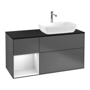 V&B Meuble sous lavabo Finion 120 cm, Pl b m, Reg wh. m Lac, Anthrac. m