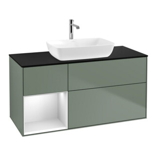 V&B Meuble sous-lavabo Finion 120 cm, Pl b m, Reg wh. m Lac, Oli. m Lac