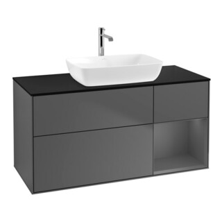 V&B Meuble sous-lavabo Finion 120 cm, Pl b m, Rg A m Lac, Anthrac. m