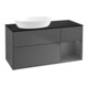 V&B Meuble sous lavabo Finion 120 cm, Pl b m, Rg A m Lac, Anthrac. m-1