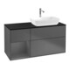 V&B Meuble sous lavabo Finion 120 cm, Pl b m, Rg A m Lac, Anthrac. m-1