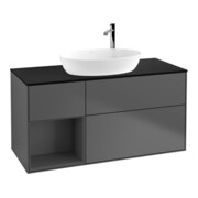 V&B Meuble sous lavabo Finion 120 cm, Pl b m, Rg A m Lac, Anthrac. m